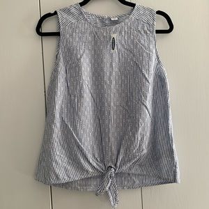 Lightweight Sleeveless Eyelet Top